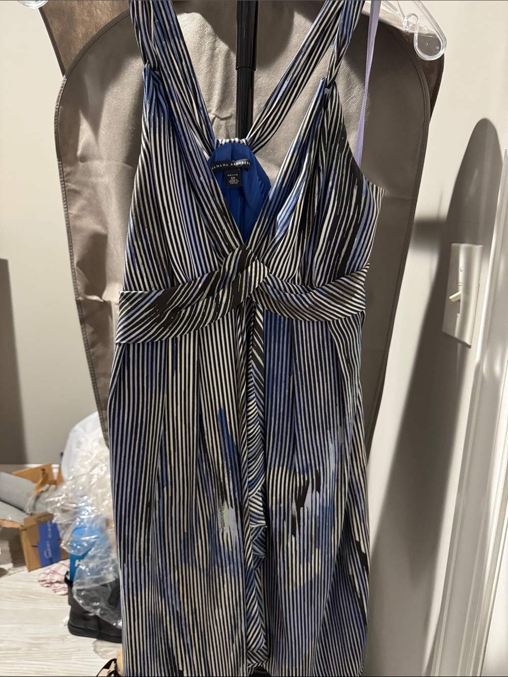 Banana Republic Striped V-Neck Dress